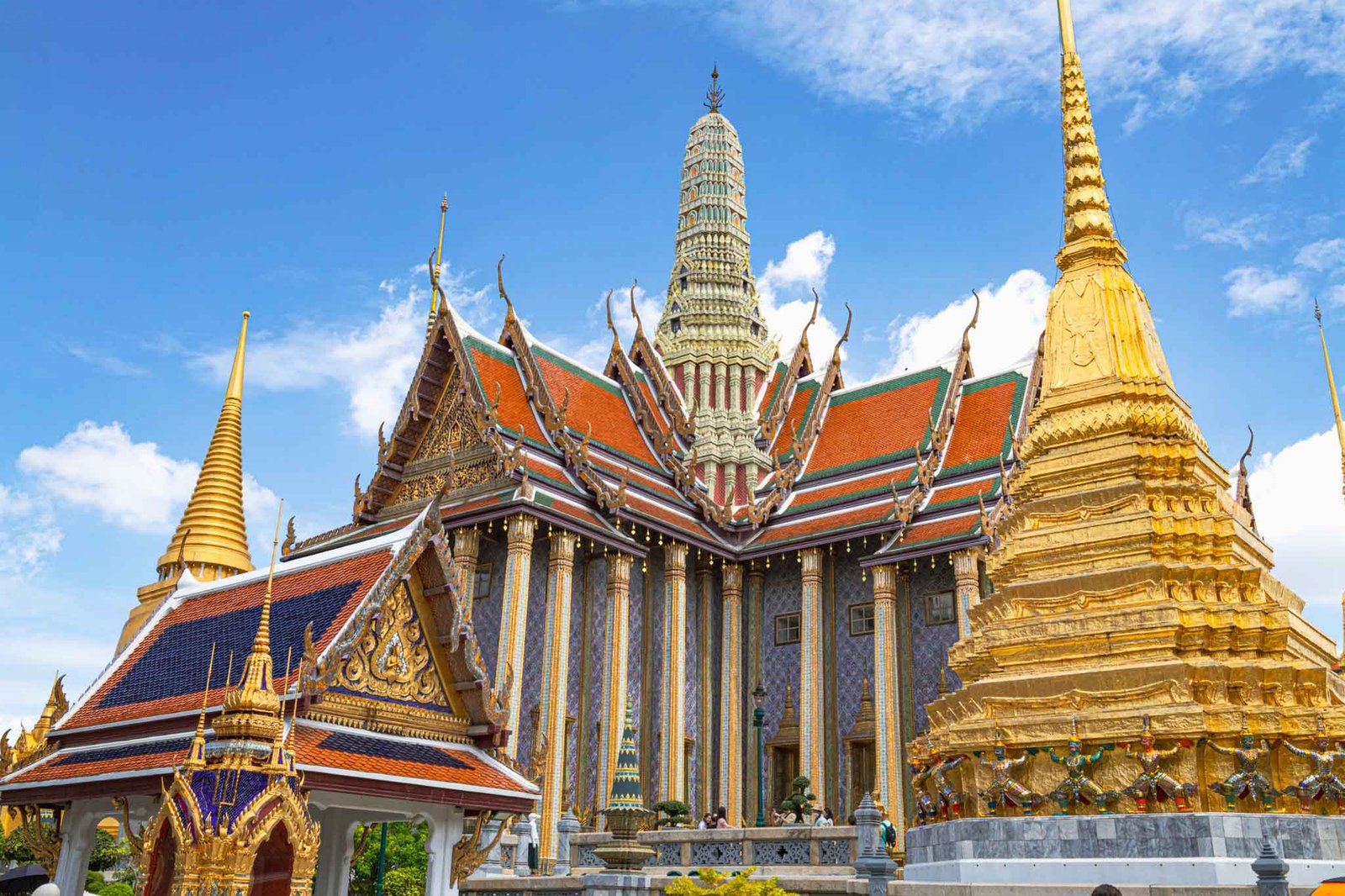View of Grand Palace and Wat Phra Kaew (Temple of the Emeral Buddha) in Bangkok, Thailand - Yati Travel View of the Grand Palace and Wat Phra Kaew, showcasing stunning Thai architecture in Bangkok, Thailand. Must- Visit Temples in Bangkok. Top 20 Best Things to Do in Bangkok.