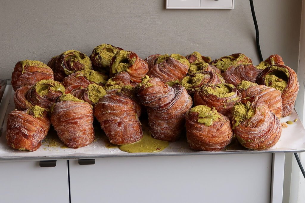 saint-jean / amsterdam / pistachio cruffin / pistachio cruffins