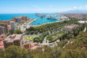 Castillo de Gibralfaro in Málaga, Spain, overlooking the city and the ocean in the background. Best Things to Do in Málaga.