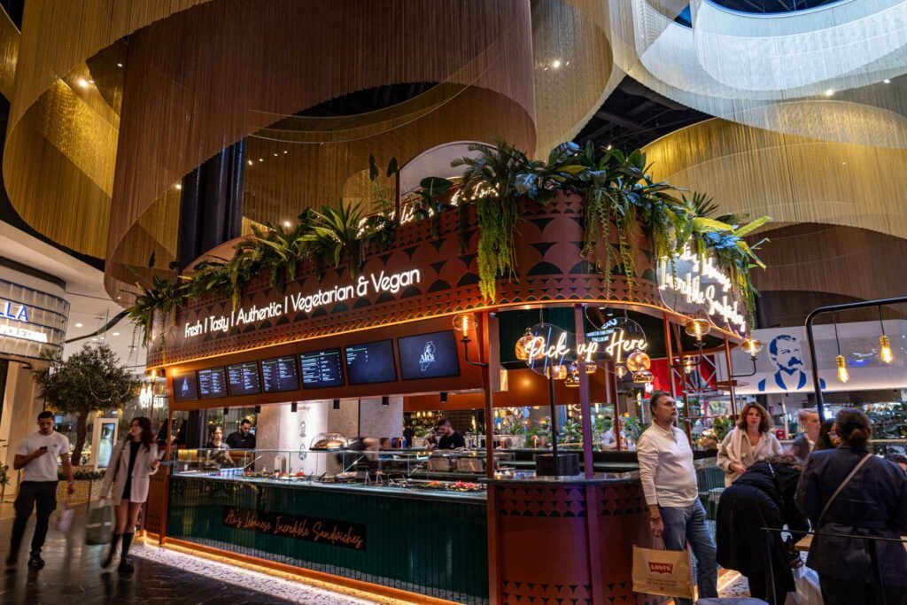 View of front Ali’s Lebanese Incredible Sandwiches in Westfield Mall of The Netherlands - Yati Travel